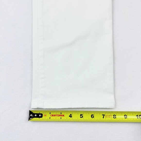 NWT Terra & Sky Womens Straight High Rise Stretch White Denim Jeans Plus Sz 16WP - Picture 9 of 9